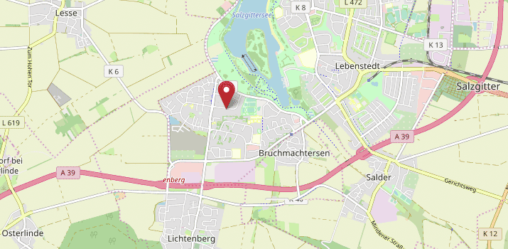 Karte von Salzgitter mit Verweis auf die Adresse des Regionalwerks